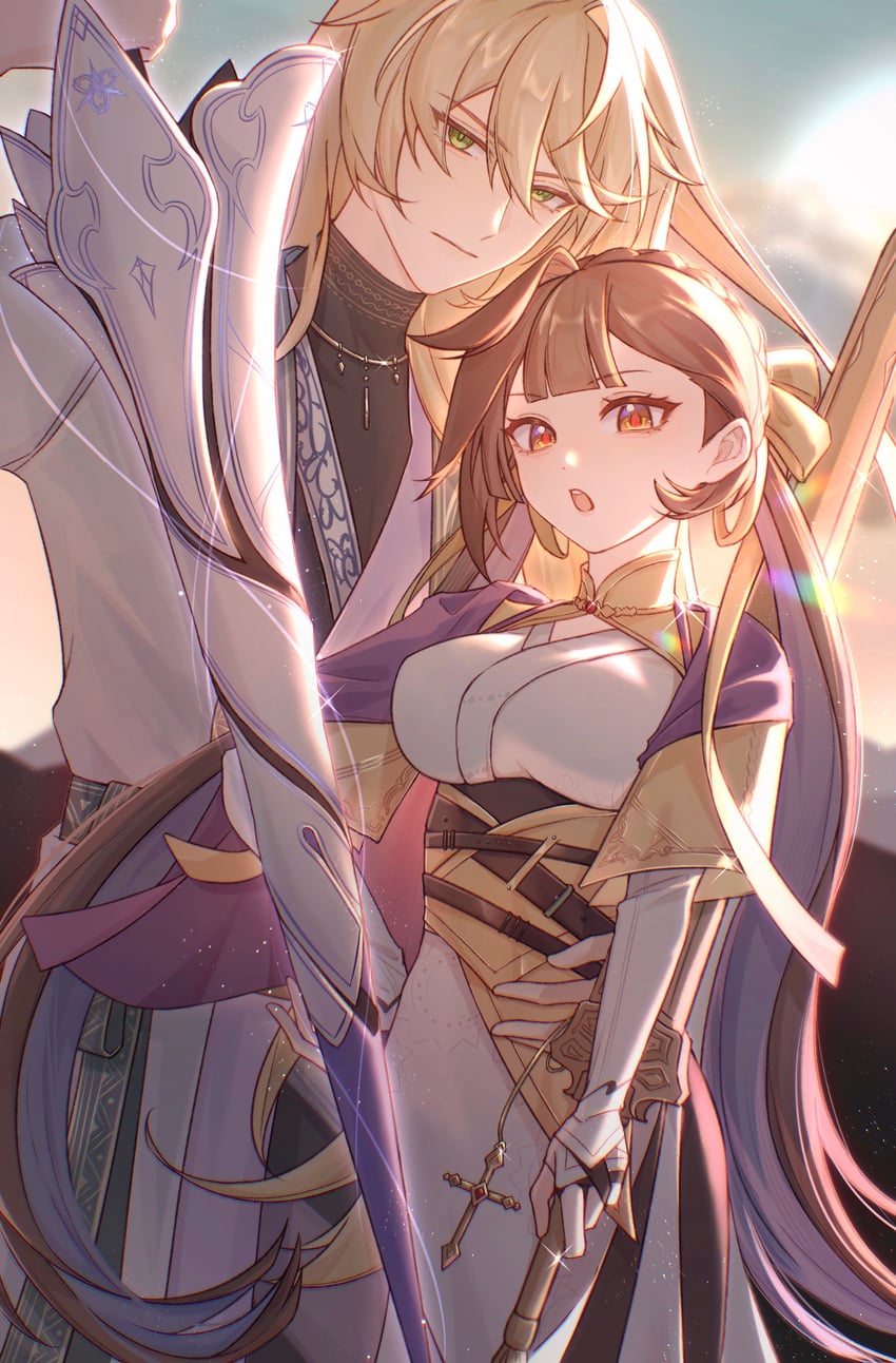 li sushang and otto apocalypse (honkai and 1 more) drawn by napppptt