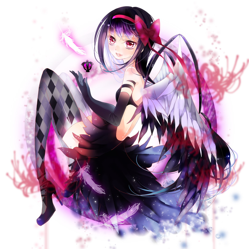 akemi homura and akuma homura (mahou shoujo madoka magica and 1 more) drawn by ayumaru_(art_of_life)