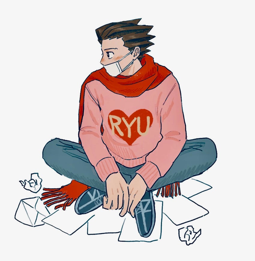 phoenix wright (ace attorney and 1 more) drawn by renshu_usodayo