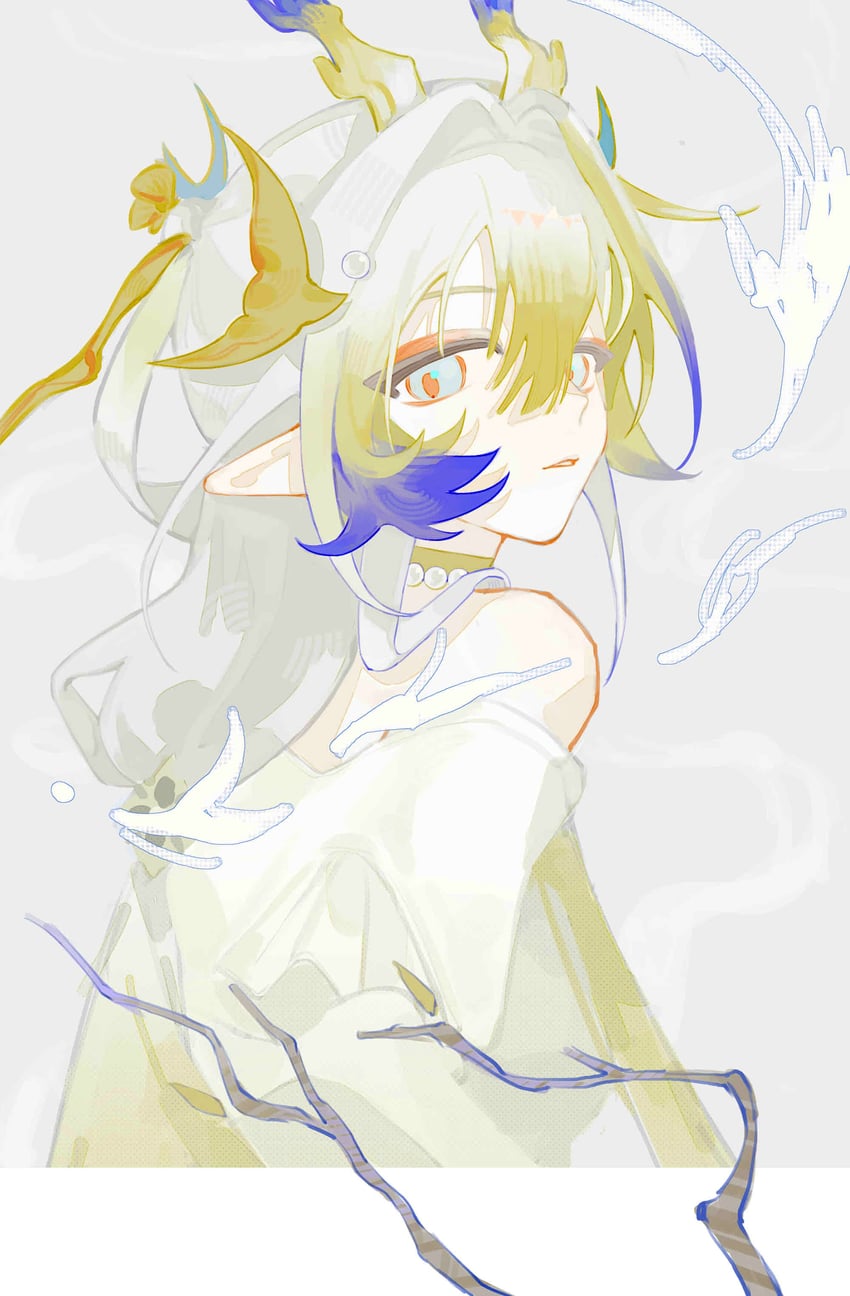 shu (arknights and 1 more) drawn by uuo1_(faraway34878)