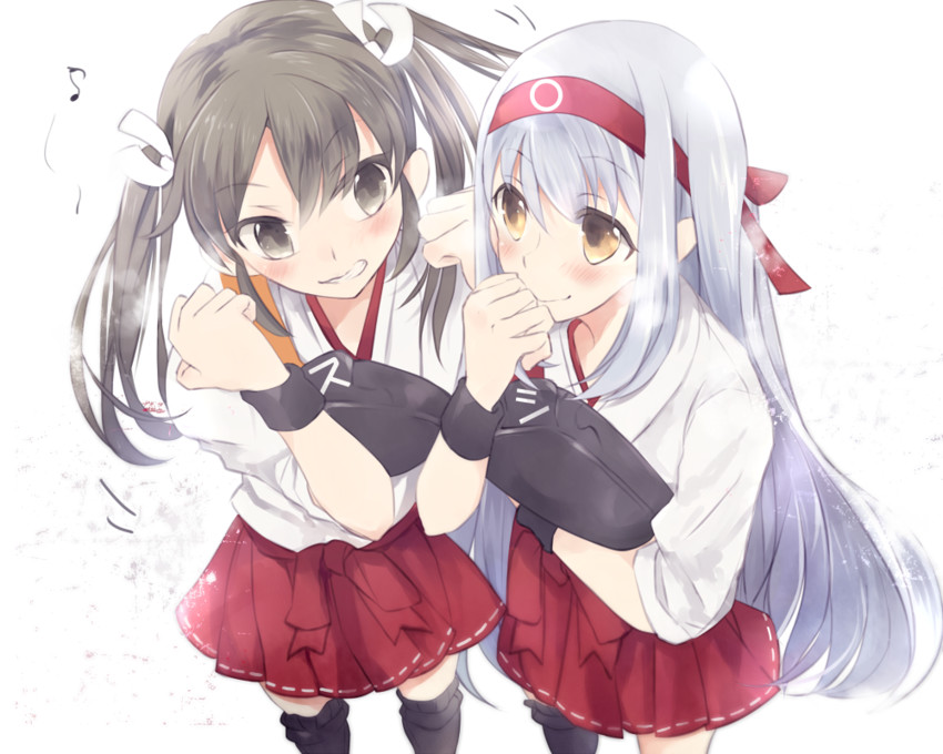 zuikaku and shoukaku (kantai collection) drawn by oluha