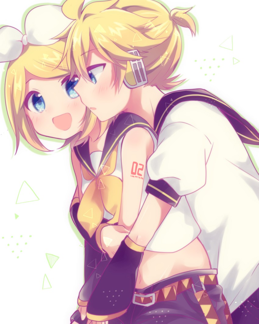 kagamine rin and kagamine len (vocaloid) drawn by aoi_choko_(aoichoco)