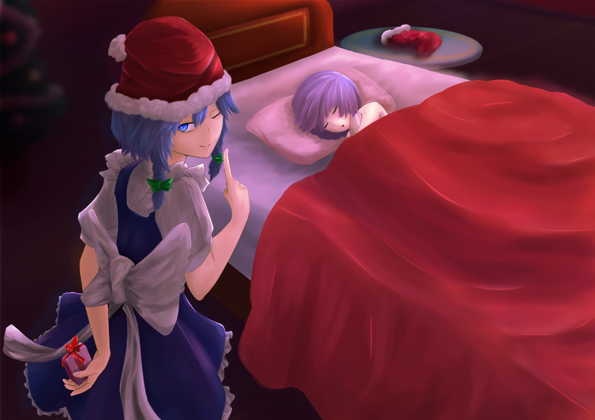 remilia scarlet and izayoi sakuya (touhou) drawn by borushichi