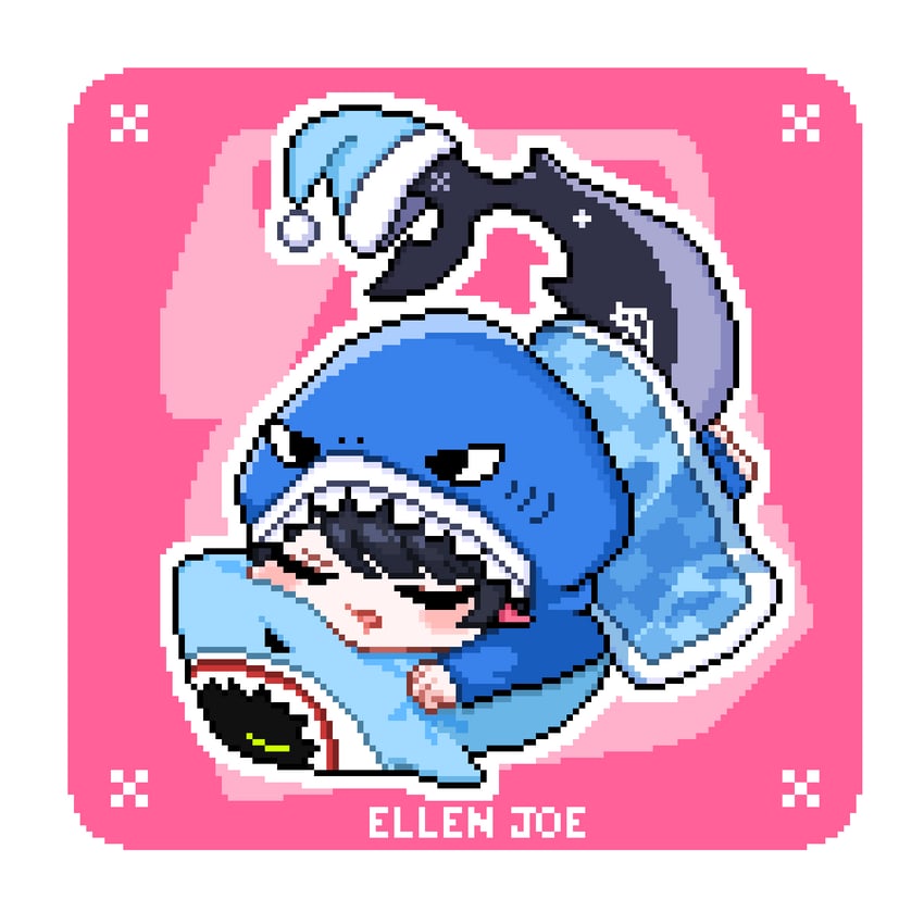 ellen joe and sharkboo (zenless zone zero) drawn by nano_(nanomr_dot)