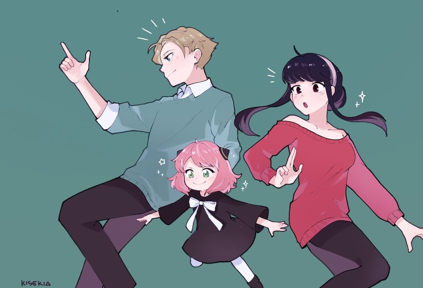 yor briar, anya, and twilight (spy x family) drawn by kisekiii_25