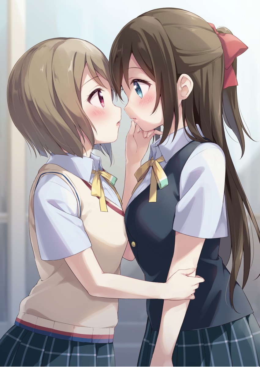 osaka shizuku and nakasu kasumi (love live! and 1 more) drawn by hazuki_(sutasuta)