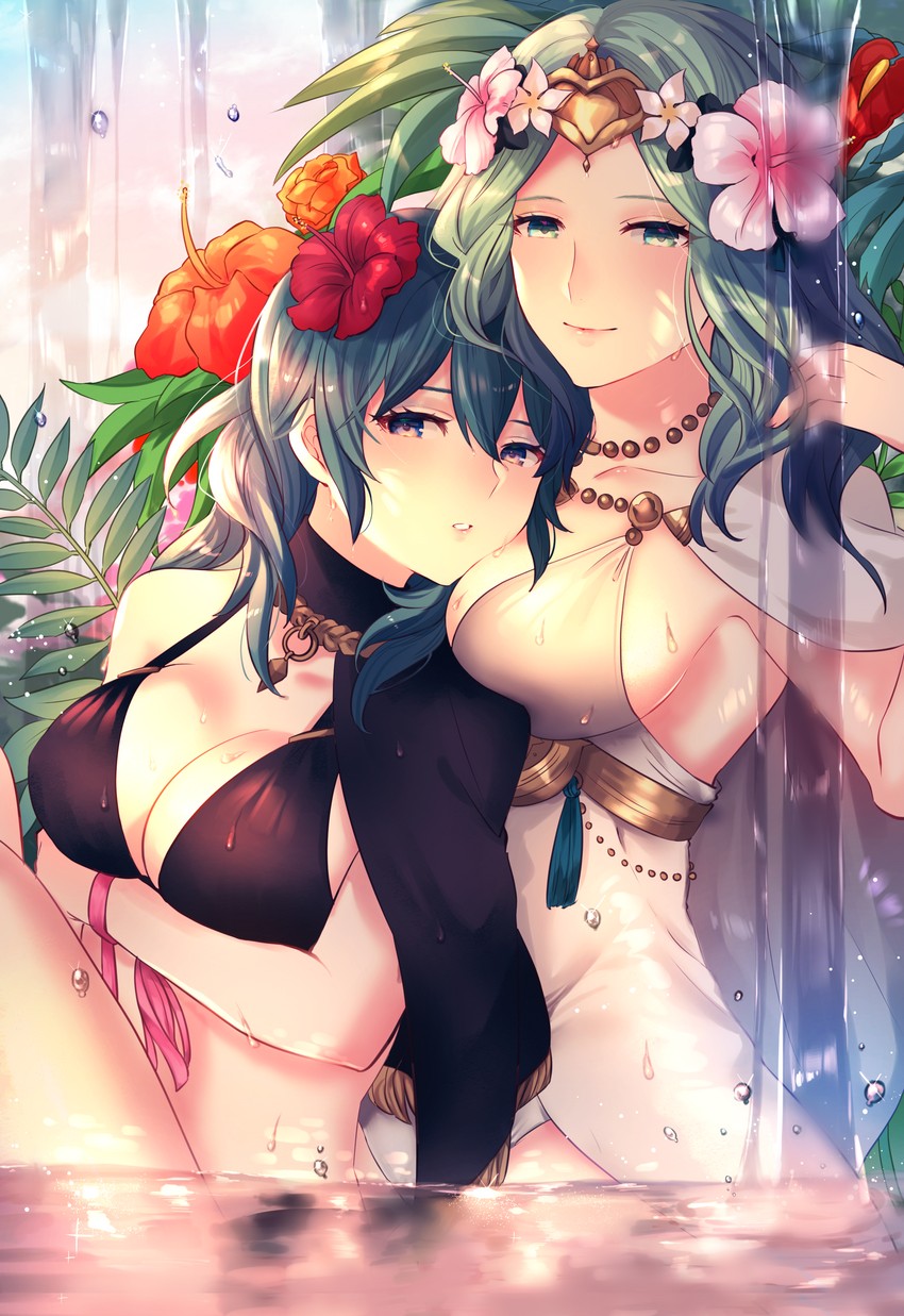 female byleth and rhea (fire emblem and 2 more) drawn by asada_sadao