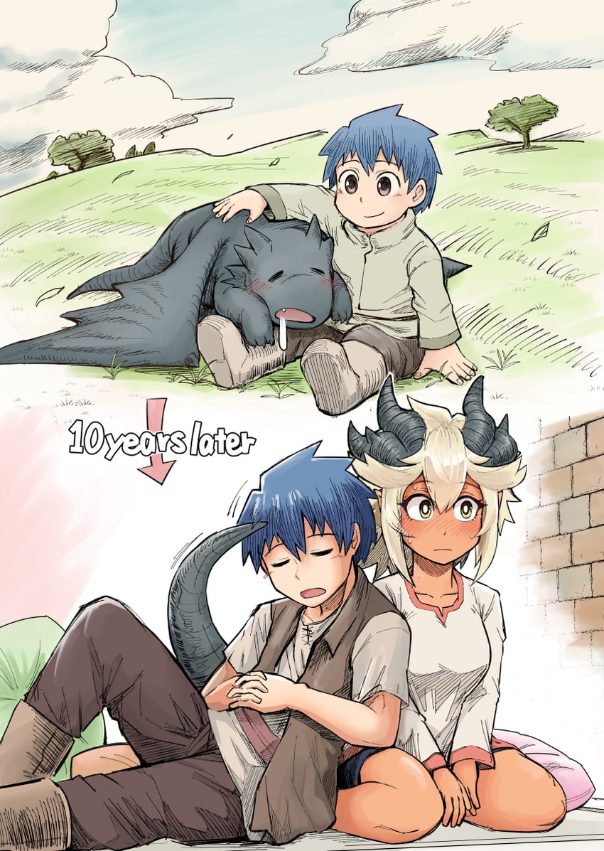 ryuuka obsidian and van sirius (dungeon no osananajimi) drawn by kuma_yasuhisa