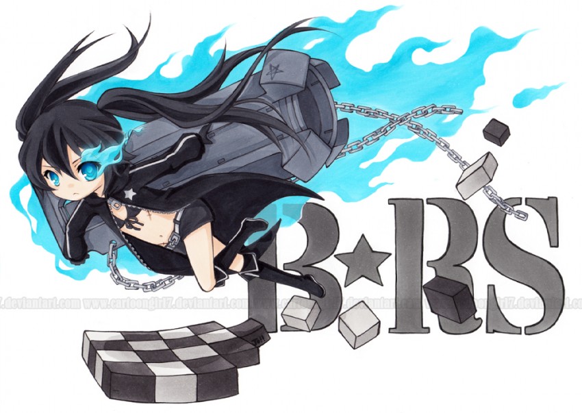 black rock shooter (black rock shooter) drawn by joanna_(mojo!)