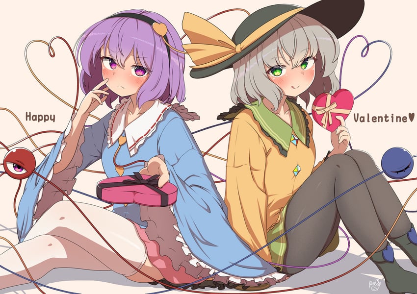 komeiji koishi and komeiji satori (touhou) drawn by polyhedron2