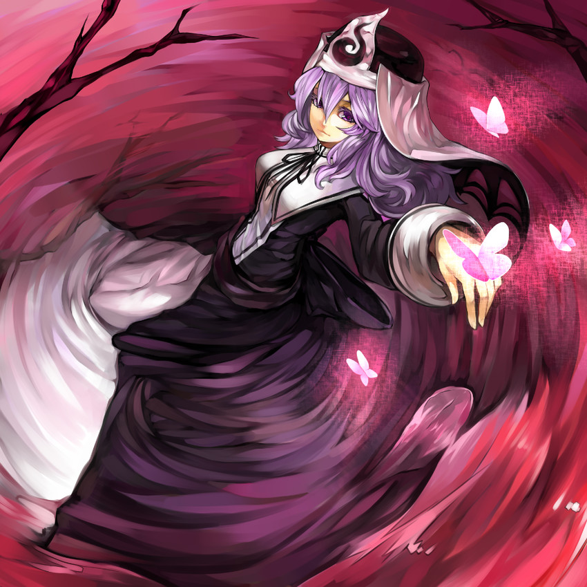 saigyouji yuyuko (touhou and 2 more) drawn by dr.wolf