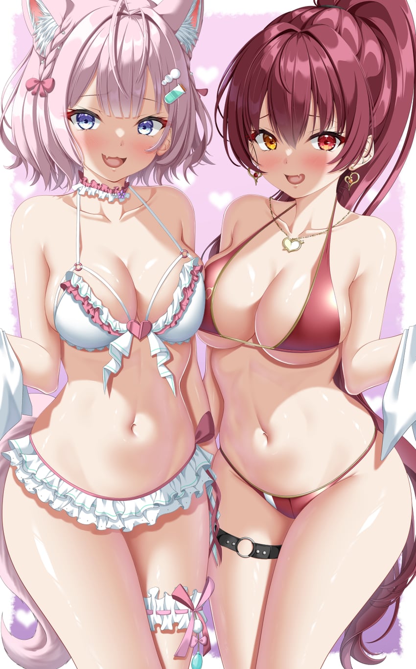 houshou marine and hakui koyori (hololive) drawn by kogarashi_tobi