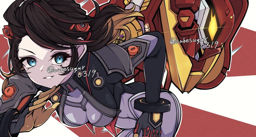 peni parker and sp//dr (marvel and 3 more) drawn by kakuzatou_(cubesugar03196)