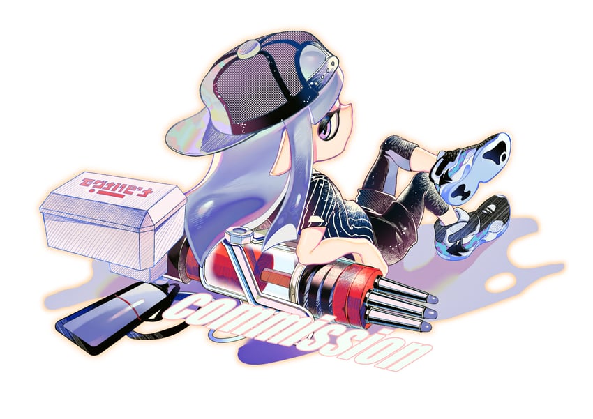 inkling player character and inkling girl (splatoon and 1 more) drawn by heatinsulator