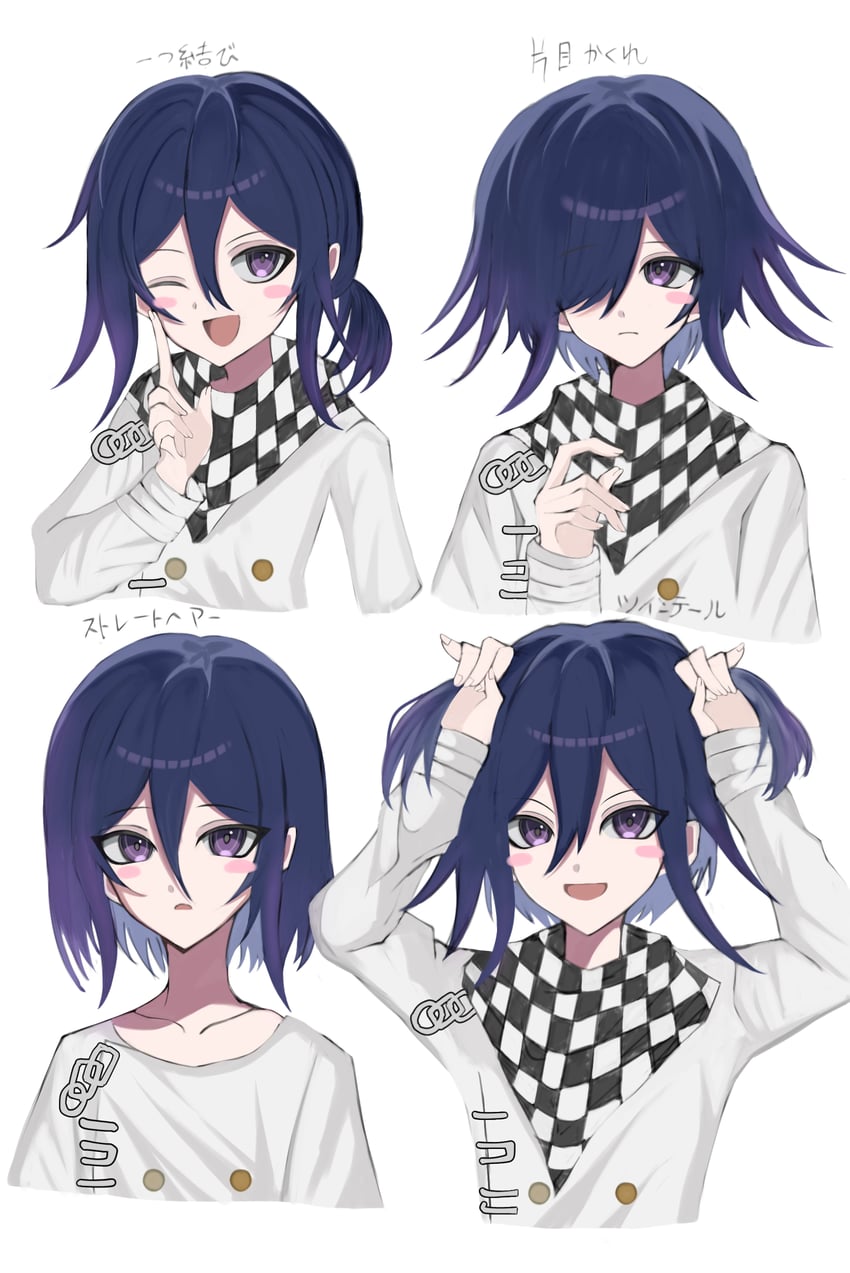 oma kokichi (danganronpa and 1 more) drawn by ika_ringu