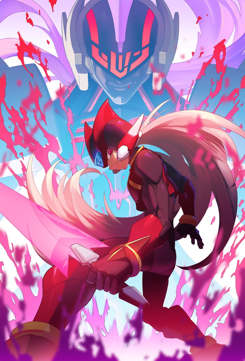 omega (mega man and 2 more) drawn by tanziya_(codlxcold)