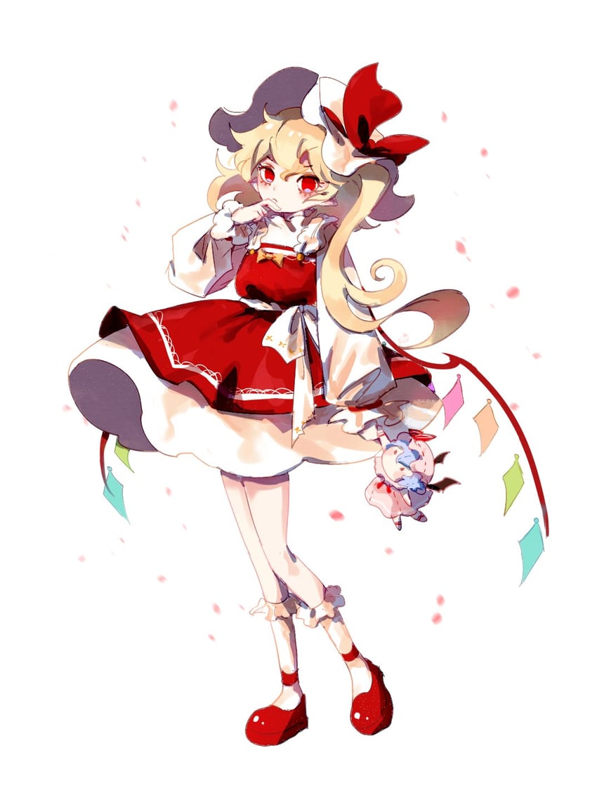 remilia scarlet and flandre scarlet (touhou) drawn by cake_mogo