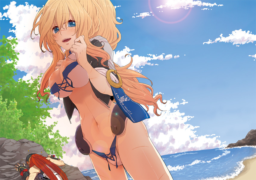 mary stuart and tenzou crossunite (kyoukaisenjou no horizon) drawn by hjm