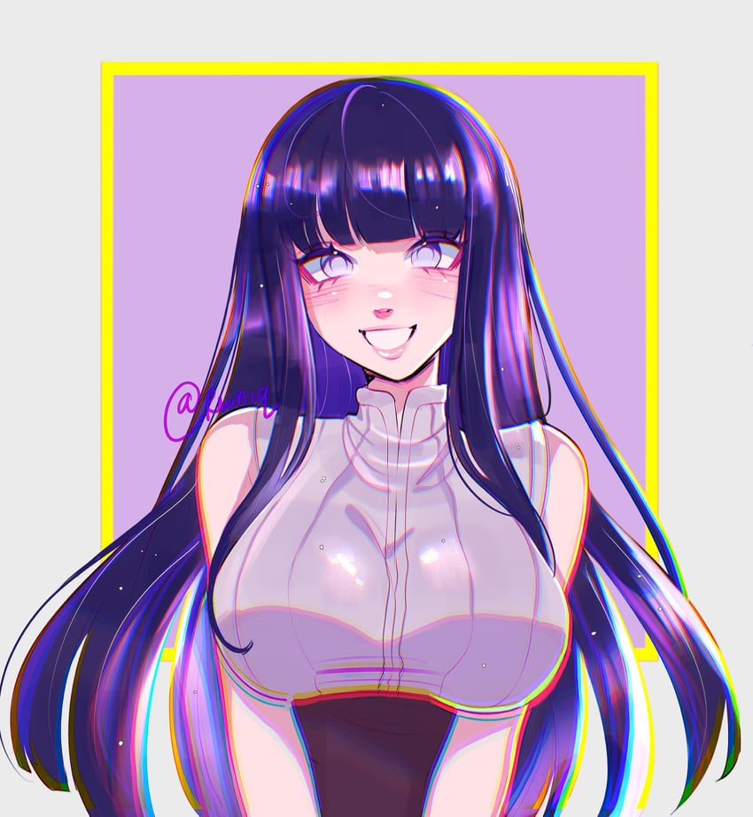 hyuuga hinata (naruto and 1 more) drawn by ruilumen_(ruinique)
