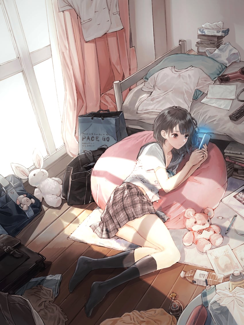 shirai hinako (blue reflection and 1 more) drawn by kishida_mel