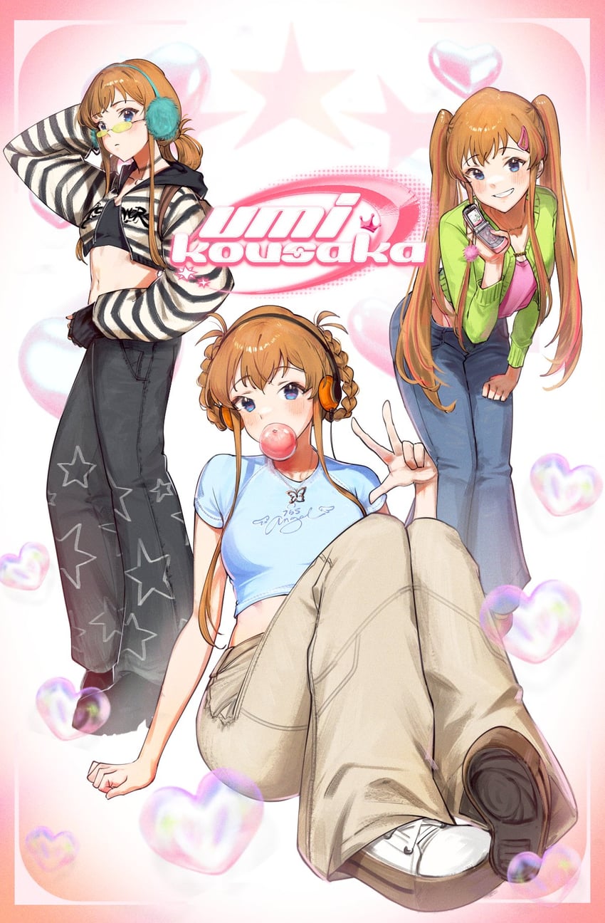 kousaka umi (idolmaster and 2 more) drawn by seijishingens