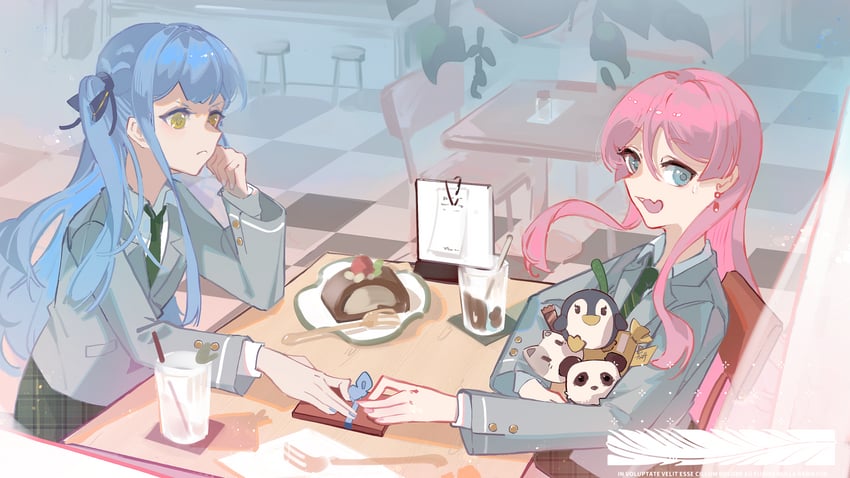 chihaya anon and togawa sakiko (bang dream! and 1 more) drawn by shiragomi