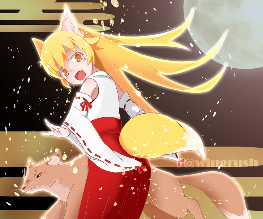 oshino shinobu (monogatari and 1 more) drawn by fooring