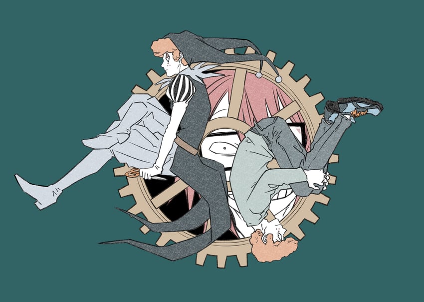 randal ivory and sebastian de tomato smith chicken legs (randal's friends) drawn by tsukasa_(tsukasa_mimizuku)