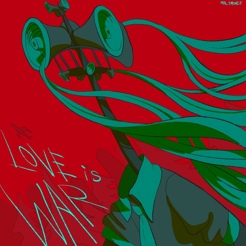 hatsune miku and siren head (vocaloid and 1 more) drawn by malimonez