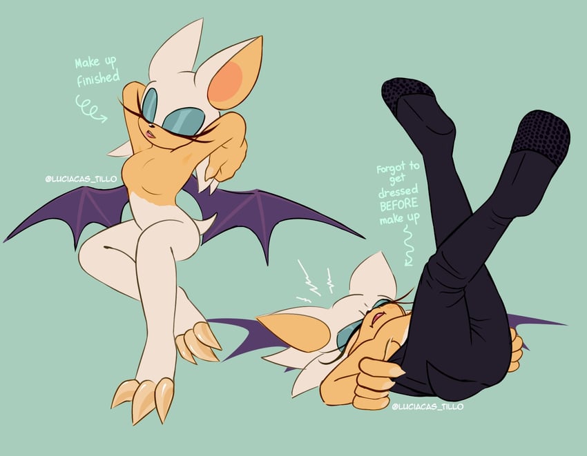 rouge the bat (sonic) drawn by luciacas_tillo