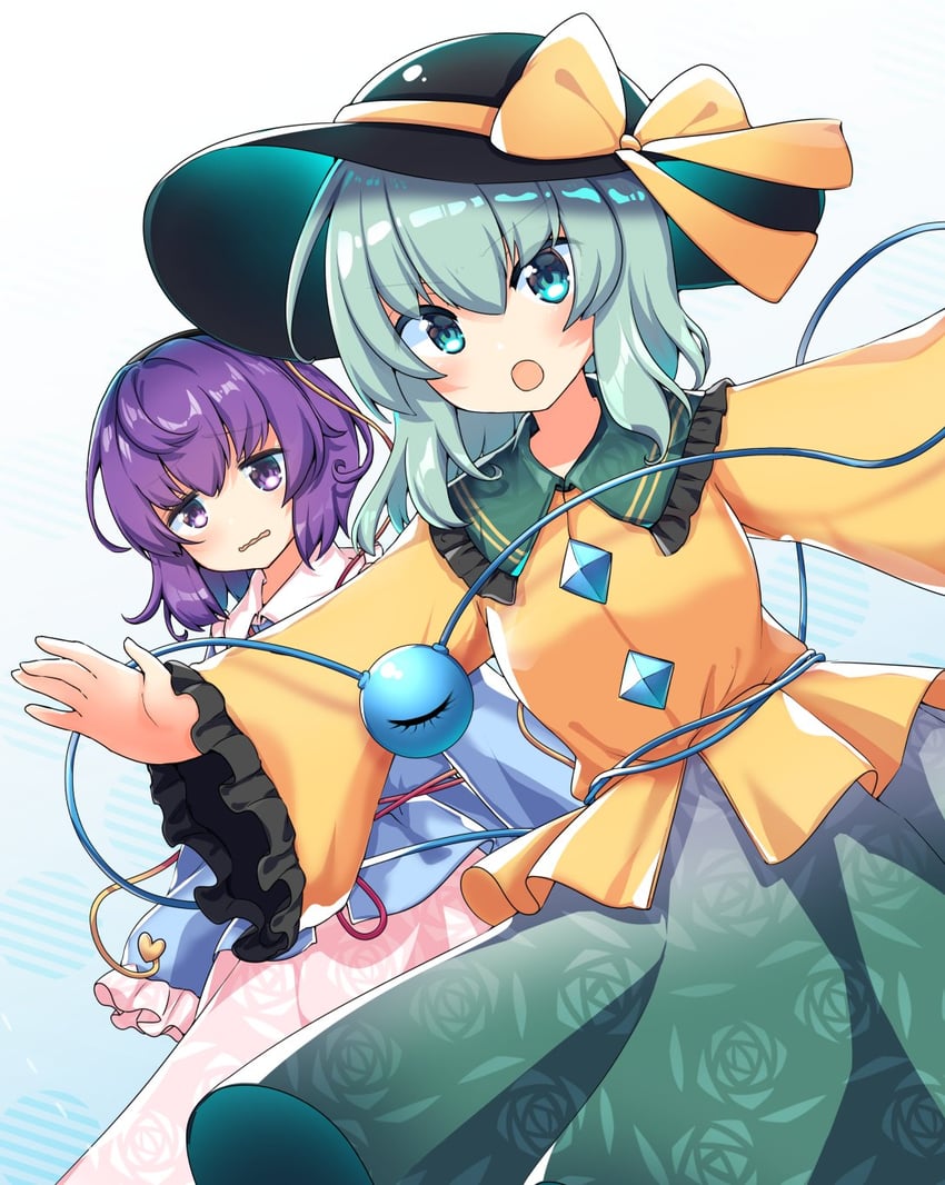 komeiji koishi and komeiji satori (touhou) drawn by rapameri