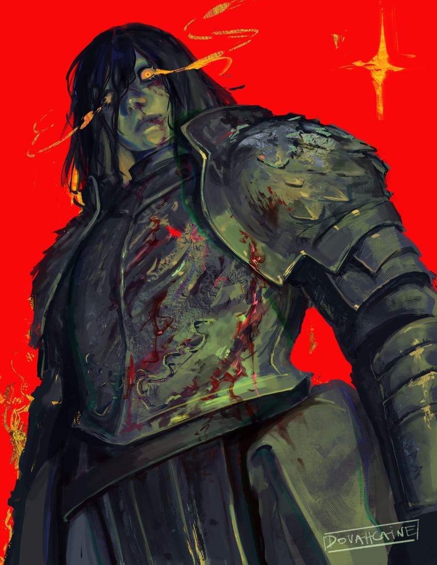 tarnished, lord of the frenzied flame, and pidge (elden ring) drawn by dovahcaine