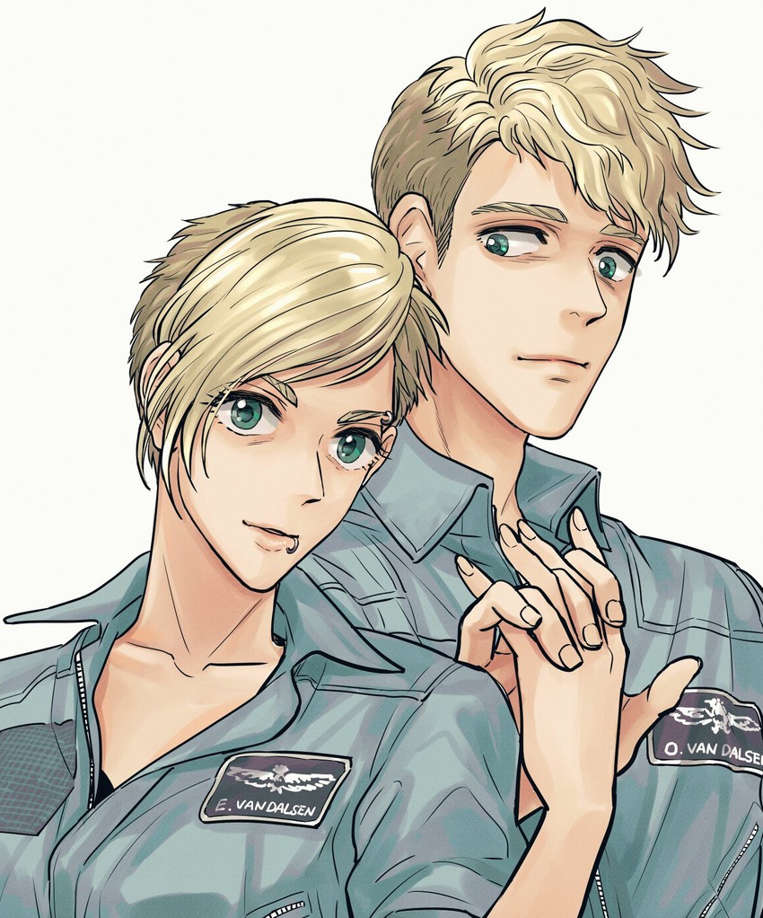 elke van dalsen and otto van dalsen (ace combat and 1 more) drawn by takato15_c