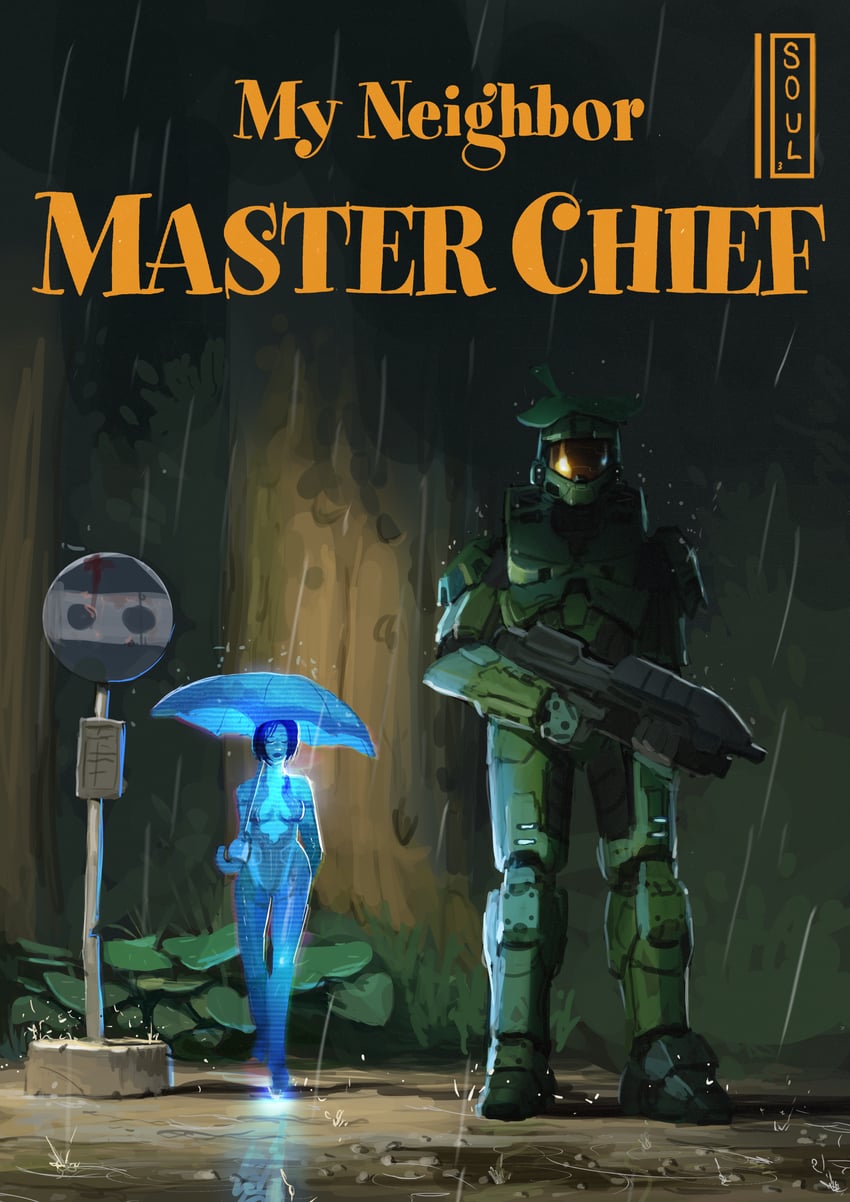 master chief and cortana (halo and 2 more) drawn by soul_ant19