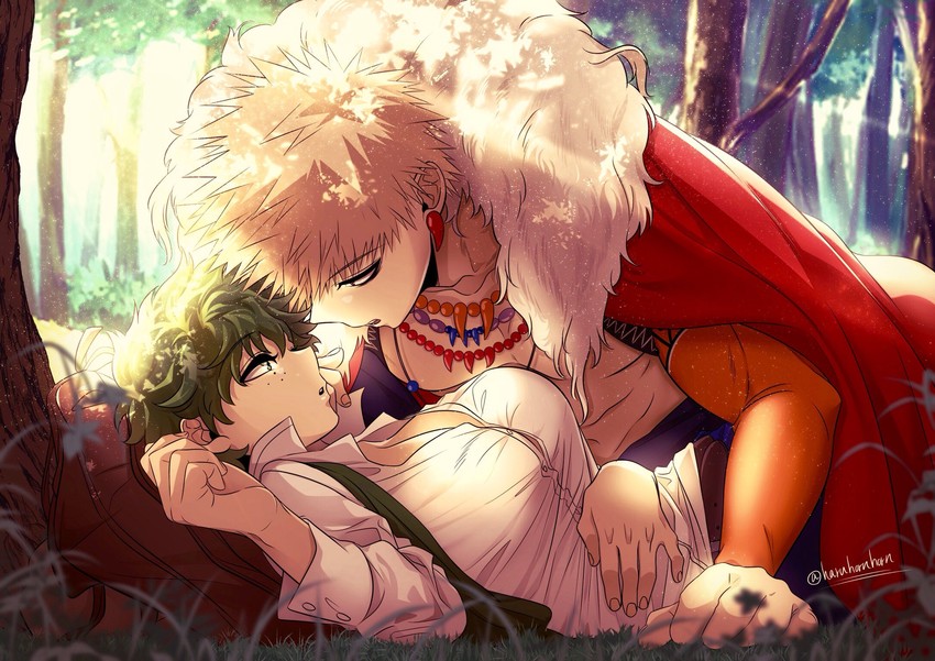 midoriya izuku and bakugou katsuki (boku no hero academia) drawn by haru_(inamura4)