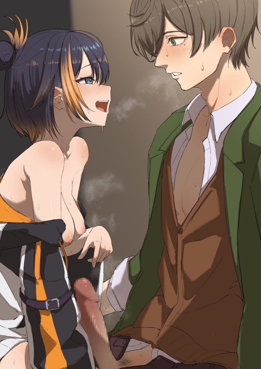 petra gurin and oliver evans (nijisanji and 1 more) drawn by kaekae_kaeru