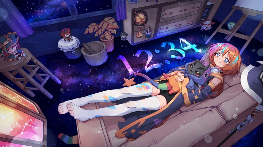 meteora and awas (indie virtual youtuber) drawn by rune_(dualhart)