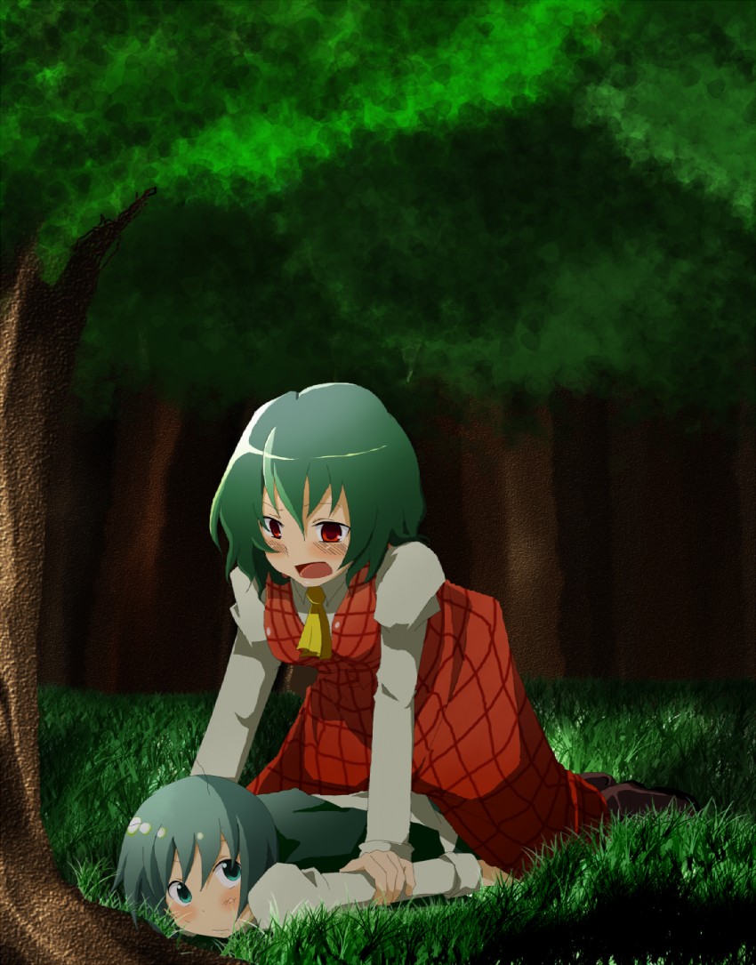 kazami yuuka and wriggle nightbug (touhou) drawn by aoi_(annbi)