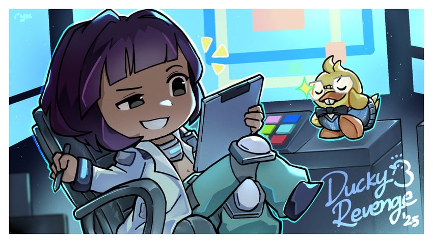professor v and nerd duck (roblox and 1 more) drawn by ryoko6318