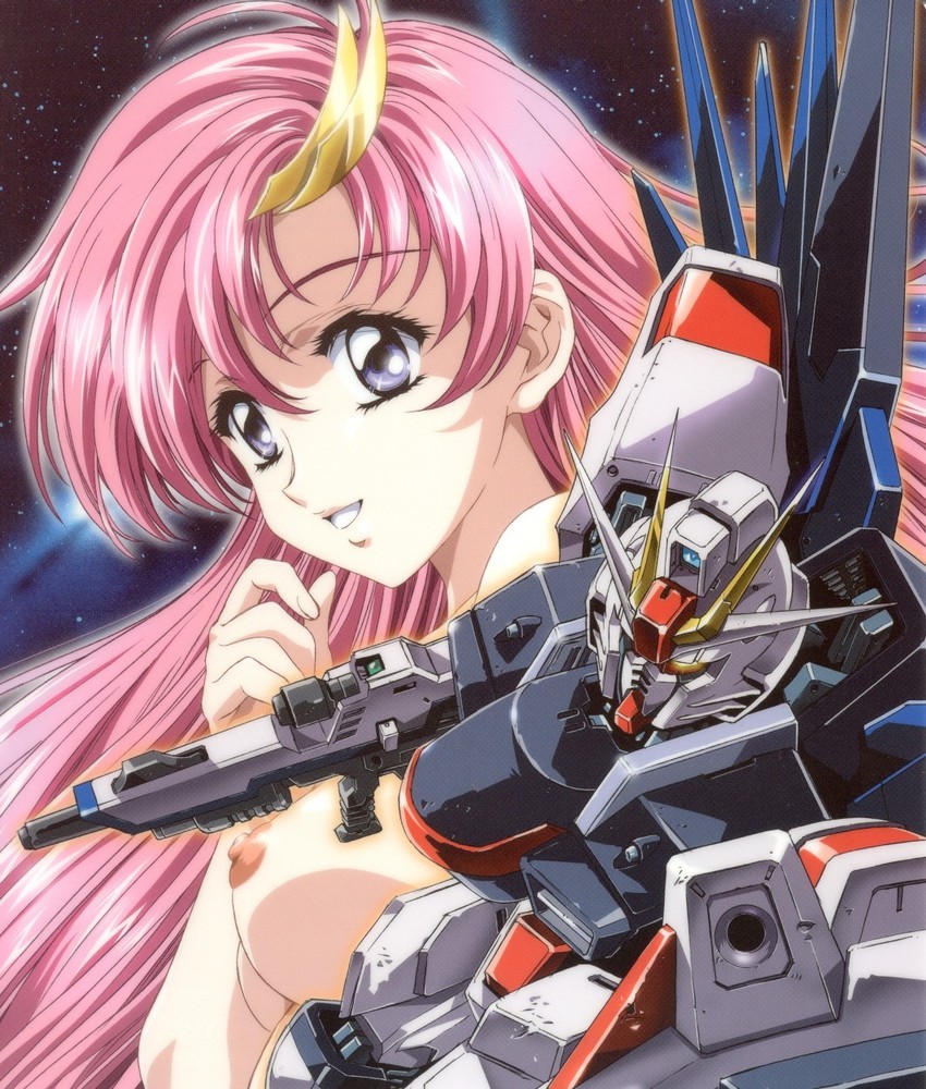 lacus clyne and freedom gundam (gundam and 1 more) drawn by kawarajima_kou