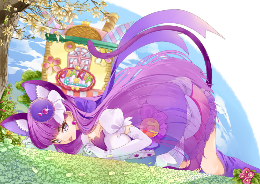 kotozume yukari and cure macaron (precure and 1 more) drawn by yuutarou_(fukiiincho)