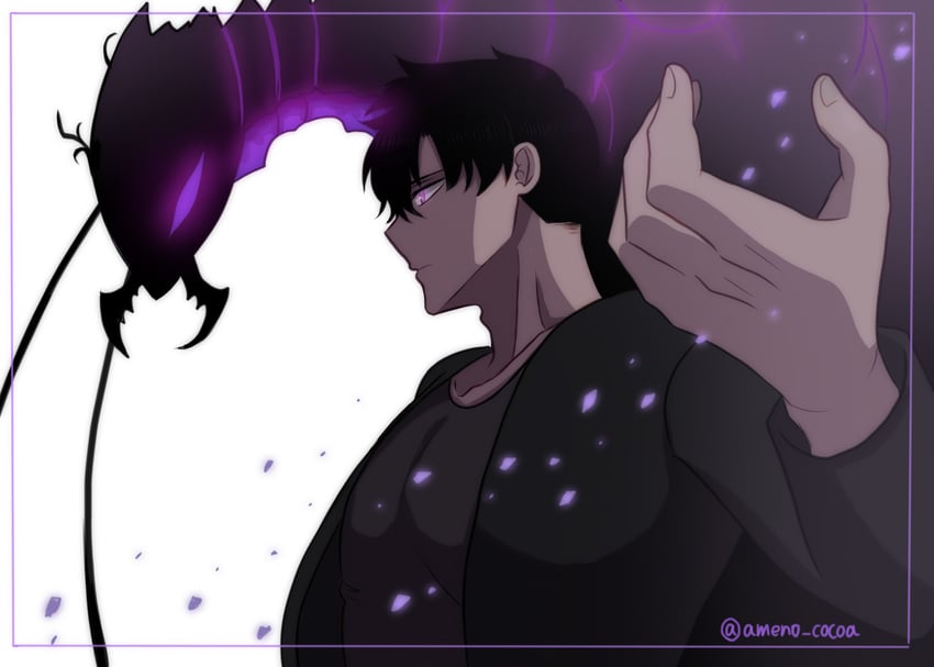 sung jin-woo and beru (solo leveling) drawn by akina_(user_htkx7587)