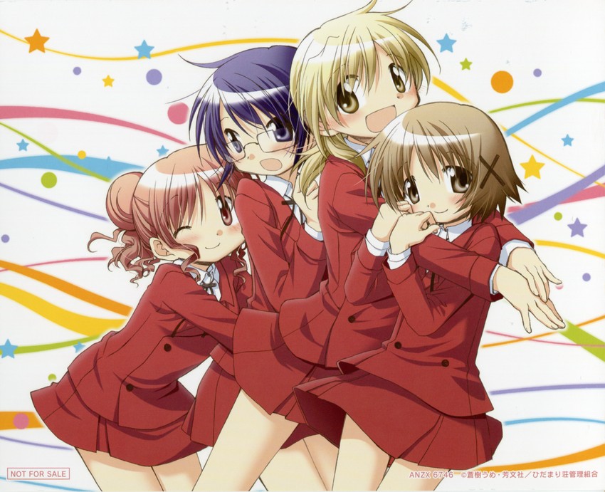 yuno, miyako, hiro, and sae (hidamari sketch) drawn by aoki_ume