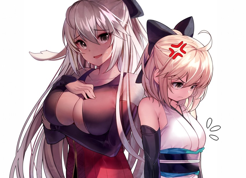 okita souji and okita souji alter (fate and 1 more) drawn by gendo0032