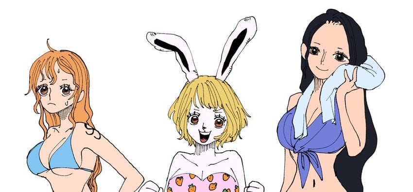 nami, nico robin, and carrot (one piece) drawn by tenteko_mm