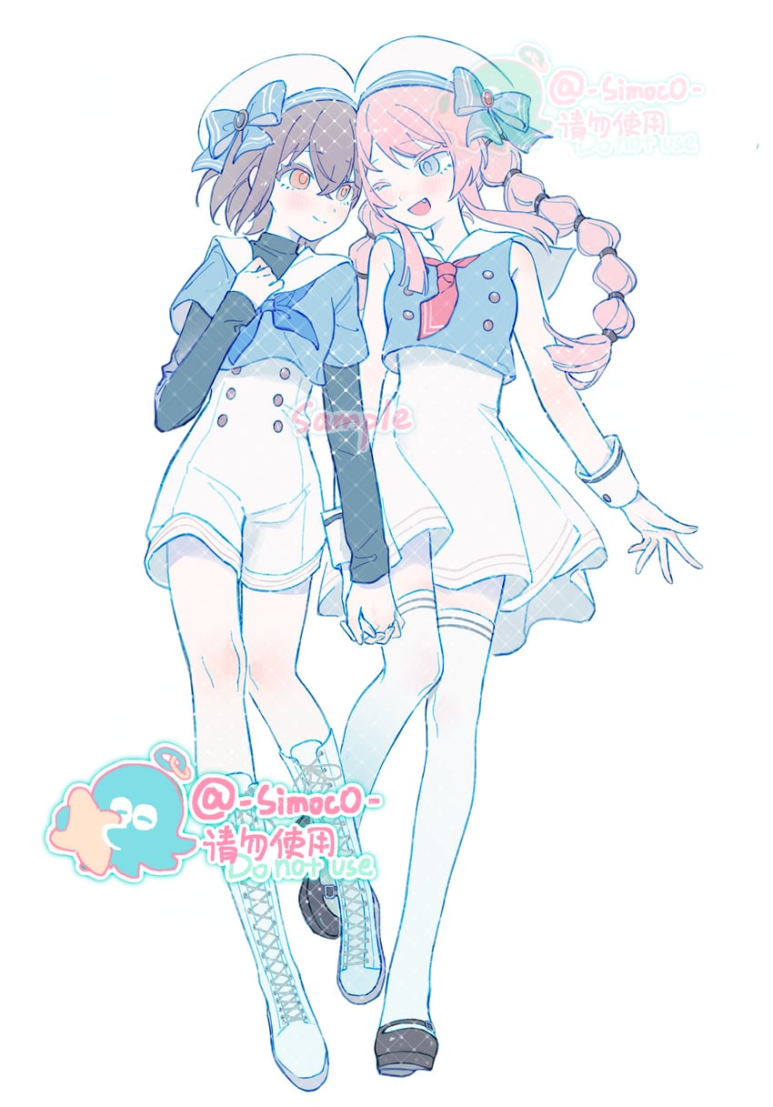 chihaya anon and takamatsu tomori (bang dream! and 1 more) drawn by simoco