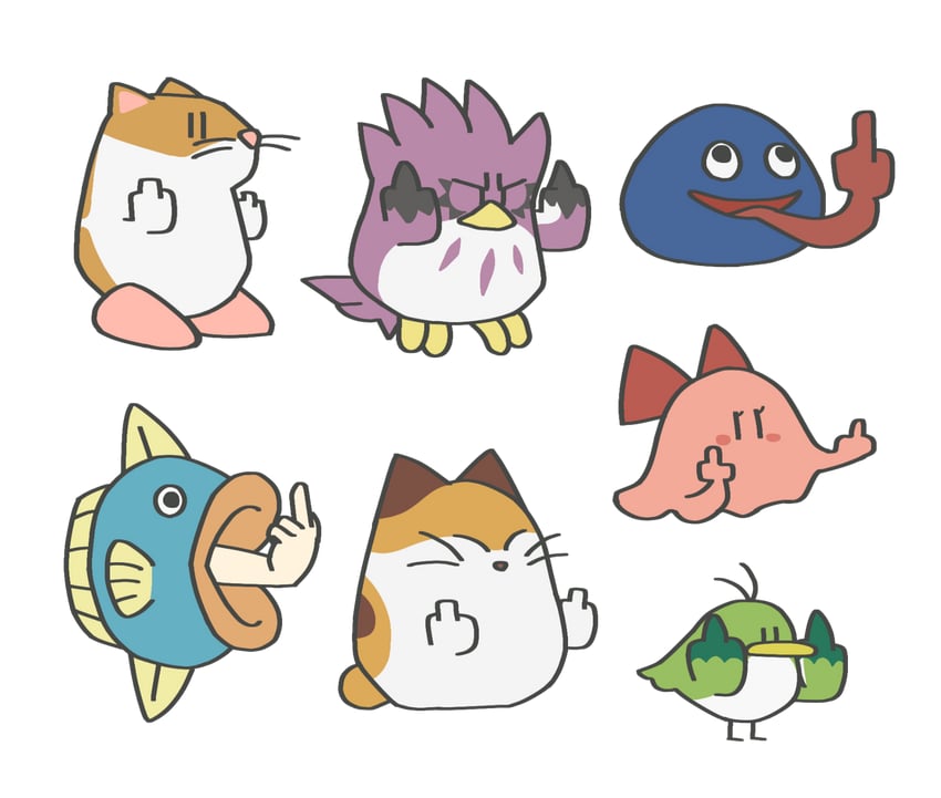 nago, kine, rick, coo, chuchu, and 2 more (dragon quest and 3 more) drawn by chanpuru_(nicoseiga_67544477)