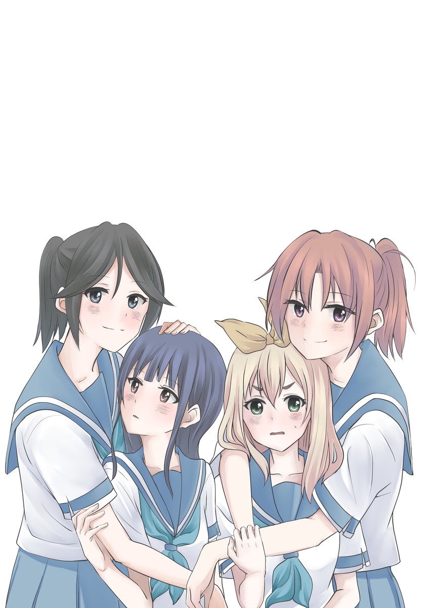 yoroizuka mizore, kasaki nozomi, nakagawa natsuki, and yoshikawa yuuko (hibike! euphonium) drawn by kero_liu
