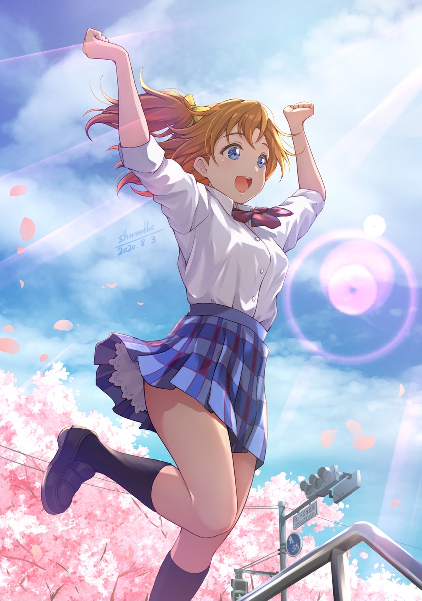 kosaka honoka (love live! and 1 more) drawn by shamakho