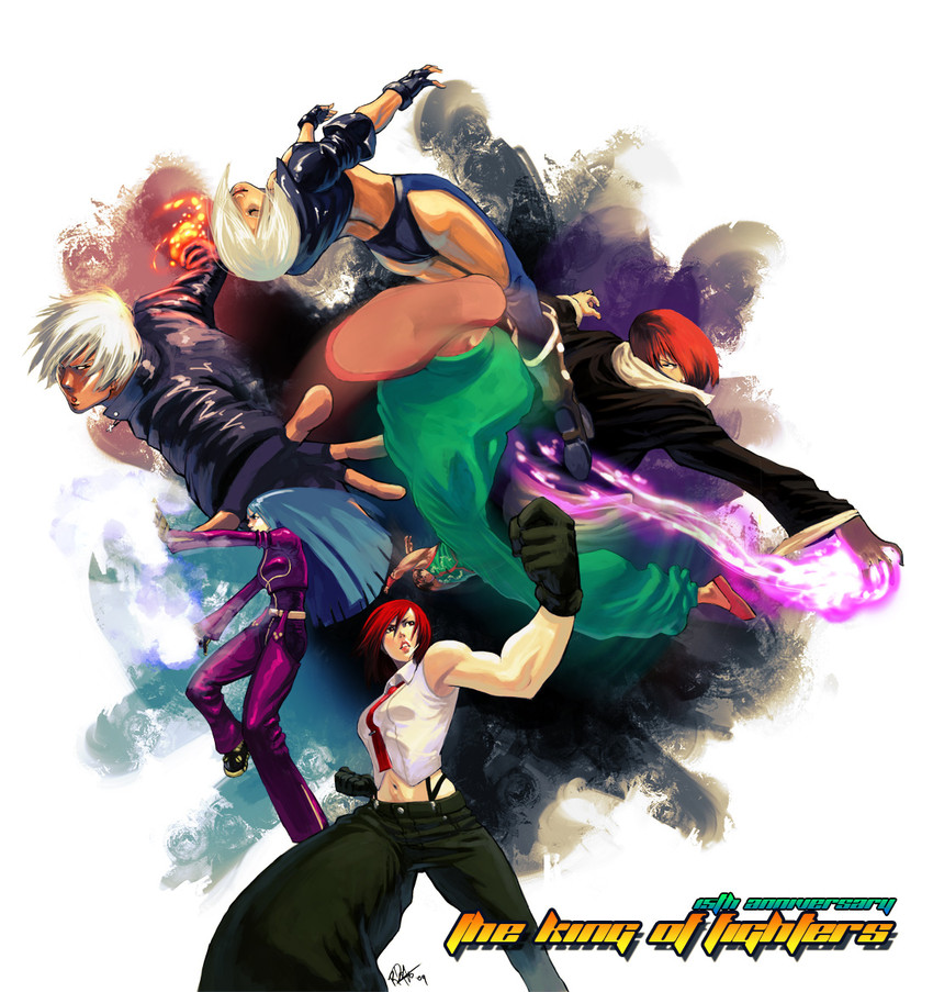 angel, kula diamond, yagami iori, k', vanessa, and 1 more (the king of fighters and 2 more) drawn by rejean_dubois